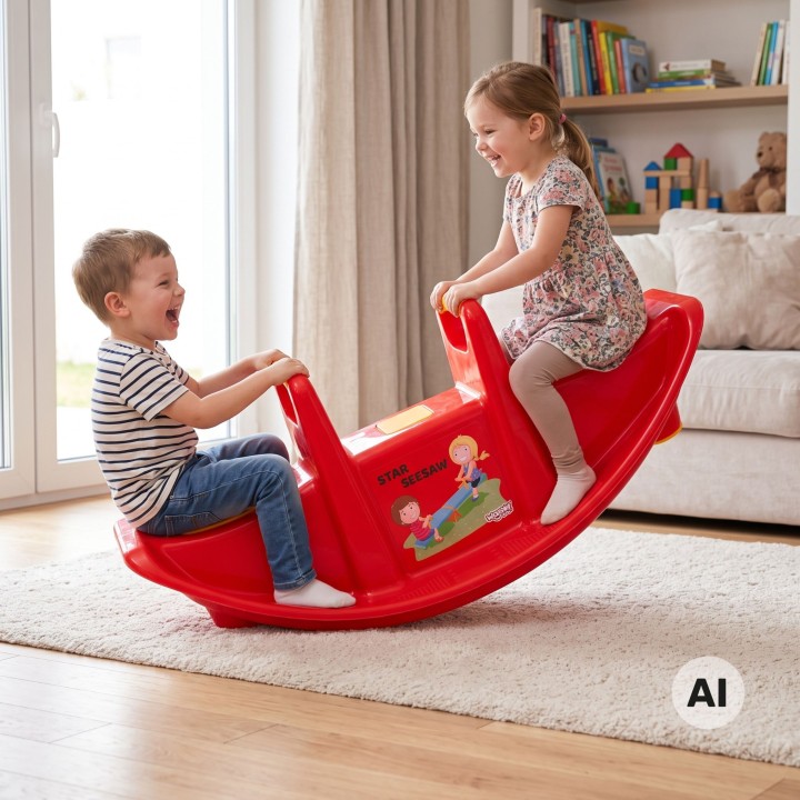 Red Woopie 2-Seater Swing Rocker - Fun at Home and Garden