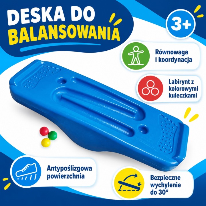 Blue Balance Board Maze WOOPIE