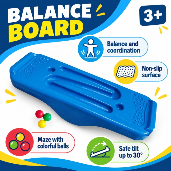 Blue Balance Board Maze WOOPIE