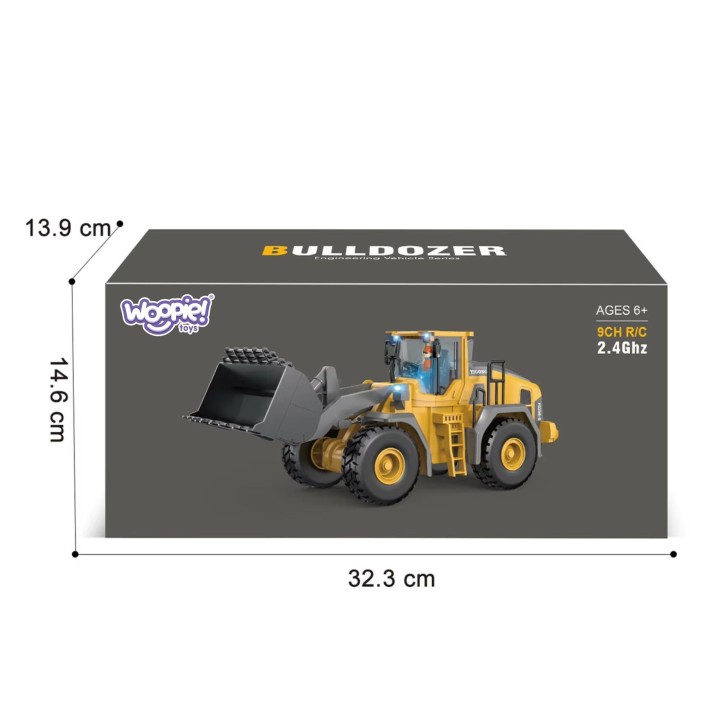 Ładowarka Budowlana RC Woopie - 9 Kanałów 2,4 GHz Metal Światło Dźwięk