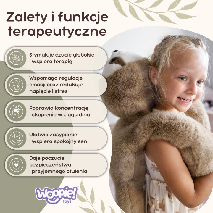 Woopie Weighted Plush Toy Sloth Bear 65cm - A Hit for Teenagers and Adults