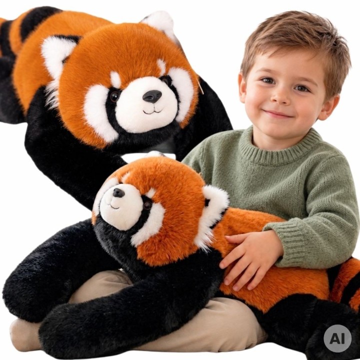 WOOPIE Ruda Panda Miś Sensoryczny Obciążeniowy Pluszak 1,5kg Do Wyciszenia Sen
