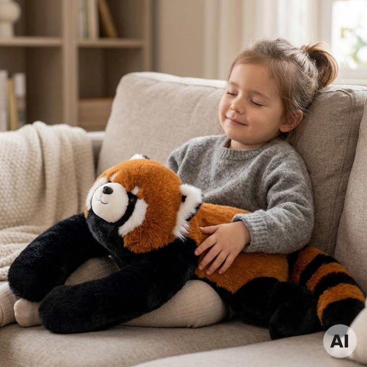 WOOPIE Red Panda Teddy Bear Sensory Weighted Plush Toy 1.5kg For Soothing Sleep