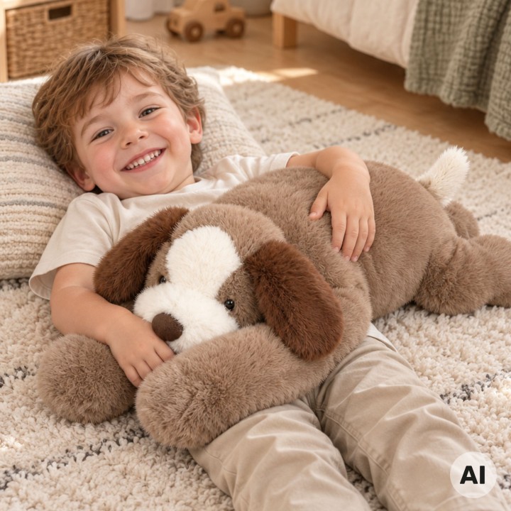 WOOPIE Sensory Dog Weighted Plush Toy 1.5kg For Soothing Sleep