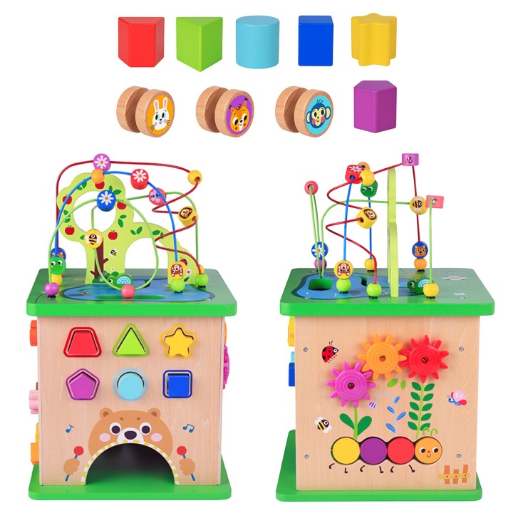 TOOKY TOY Educational Cube Sorter Maze Animal Intertwining