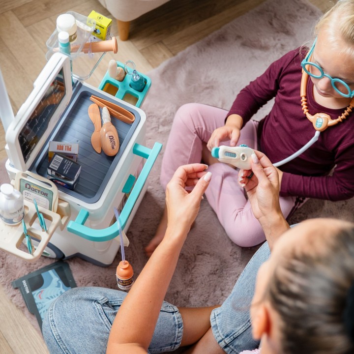 Edukacyjny Wózek Lekarski Mały Doktor EKG Dźwięk Światło 26el