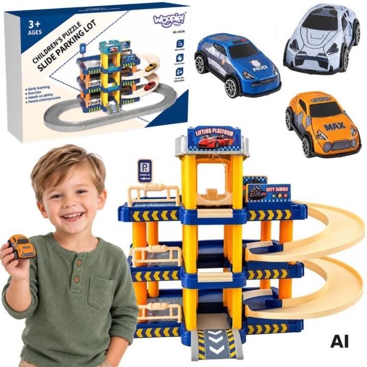 Multi-storey car park - Manual lift and cars