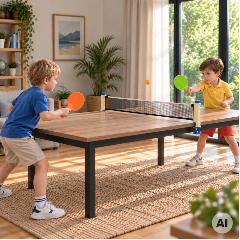 WOOPIE Zestaw do Tenisa Stołowego z Siatką 6 el. Ping Pong