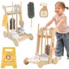 VIGA Wooden Cleaning Trolley with Accessories 11 pcs.