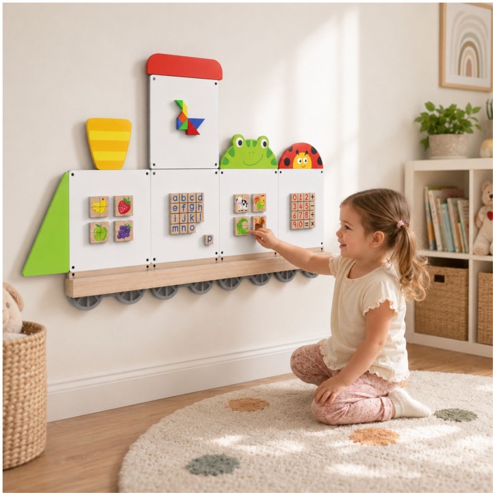 VIGA System Tablic Edukacyjnych Pociąg Zwierzątka FSC