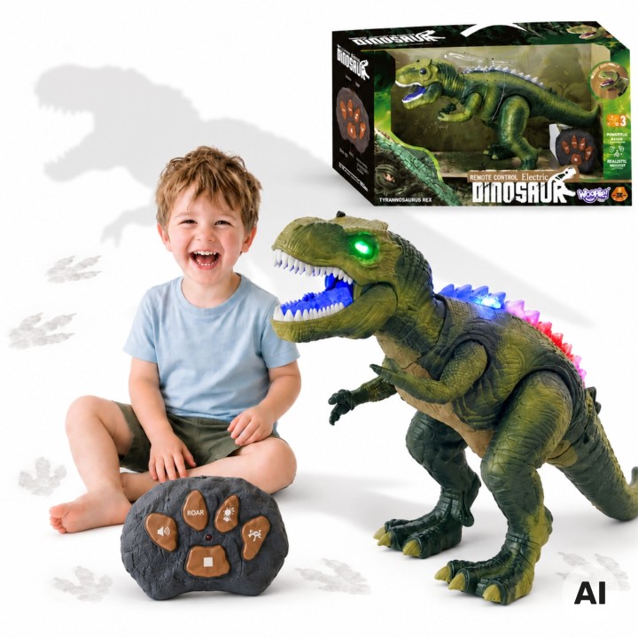 Remote-controlled dinosaur with remote control Woopie - interactive toy