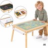 WOOPIE GREEN Wooden 4-in-1 Activity Table Chalkboard Containers City Map Drawing Paper