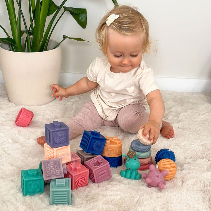 Woopie Soft Sensory Blocks - Set of 27 Pieces