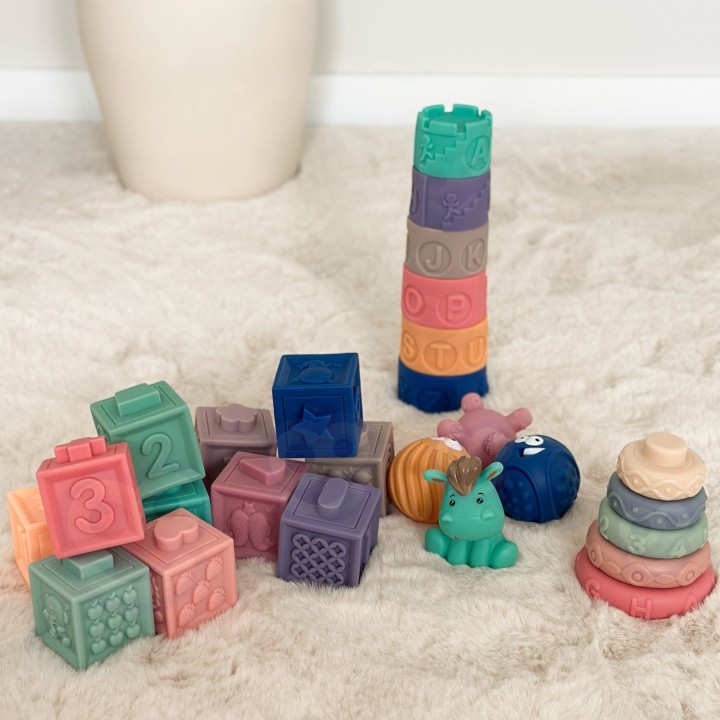 Woopie Soft Sensory Blocks - Set of 27 Pieces