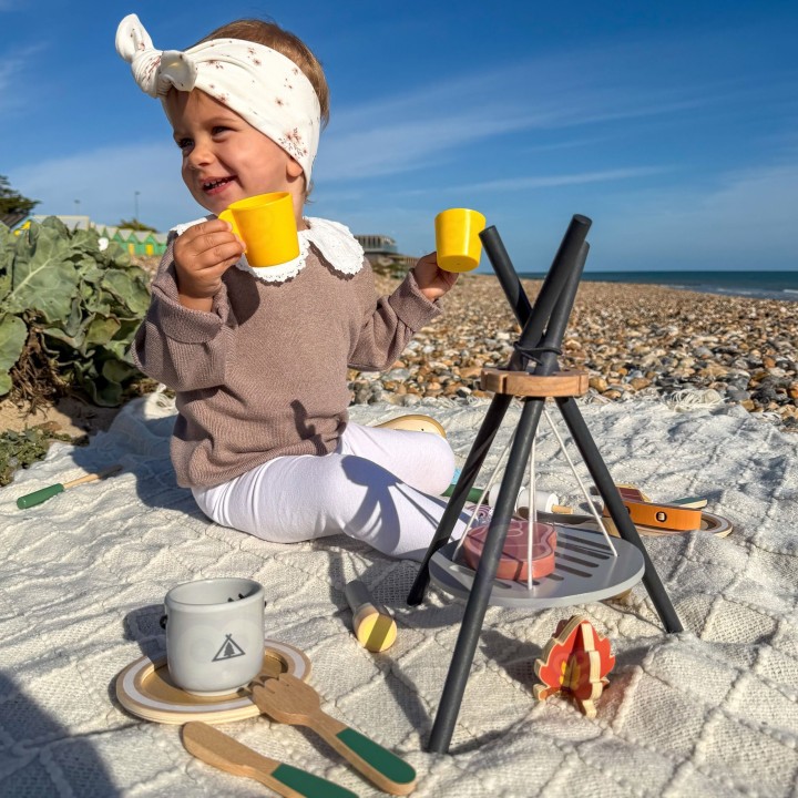 Tooky Toy Wooden Camping Set – Cooking Fun for Kids