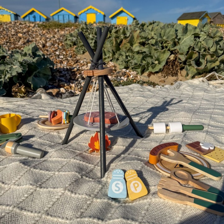 Tooky Toy Wooden Camping Set – Cooking Fun for Kids