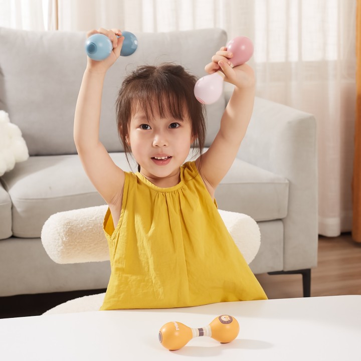 PolarB VIGA Lion Double Maracas - Wooden Musical Toy