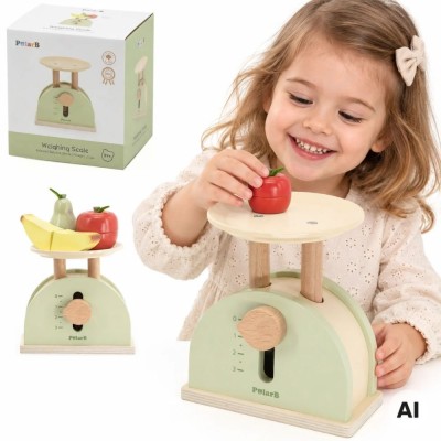 PolarB Wooden Kitchen Scale – Precise Weighing in the Kitchen