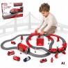WOOPIE Electric Train Car Track Fire Helicopter Cars 92 pcs.