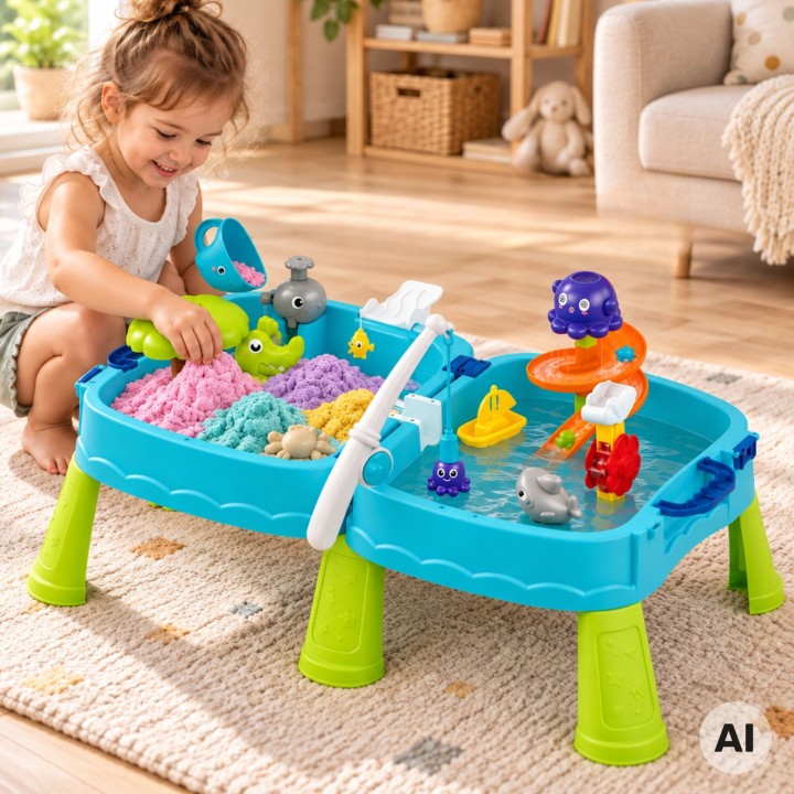 Woopie Water Table with Sandbox - 2-in-1 Water Park with Accessories