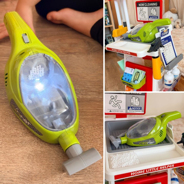 Children's cleaning trolley with vacuum cleaner and mop Little Helper