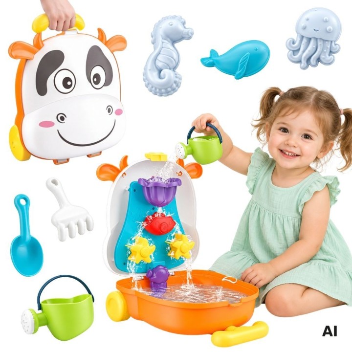 Water Suitcase Cow Playground Set Woopie - Shop