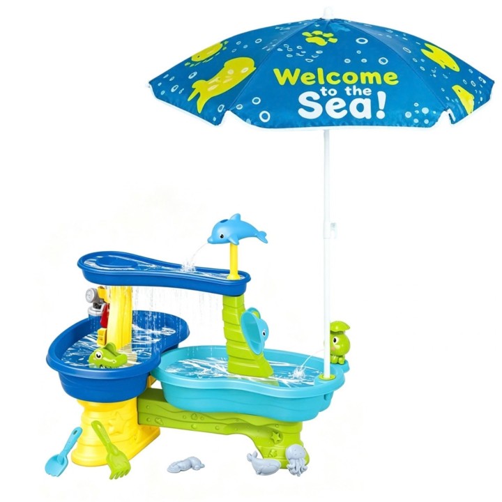 Woopie Sandbox Water Table with Umbrella - Garden and Beach