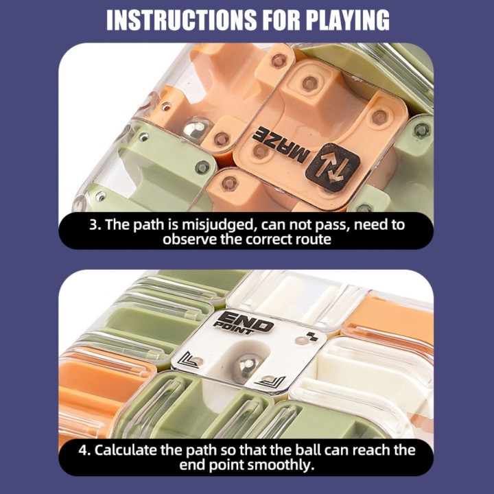 3D Maze Puzzle with Ball Cube - Logic Game