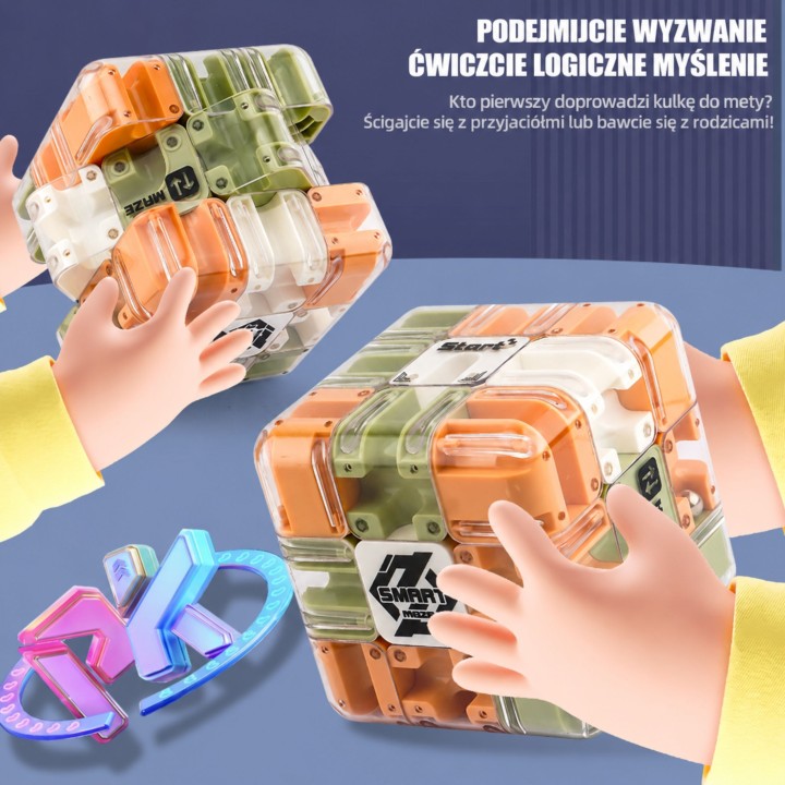 Łamigłówka Labirynt 3D z Kulką Kostka - Gra Logiczna