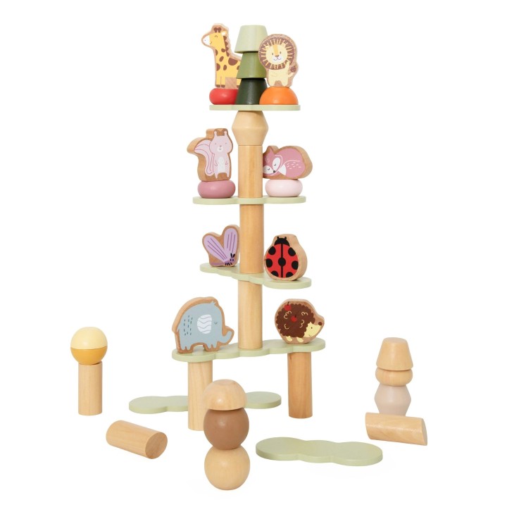 Wooden Balancing Game 38 Pieces Viga PolarB – Animals