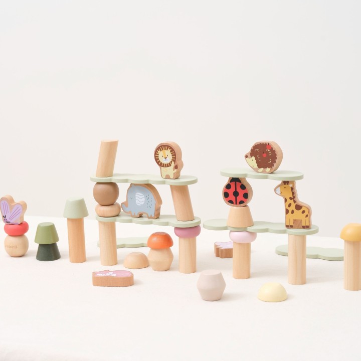 Wooden Balancing Game 38 Pieces Viga PolarB – Animals