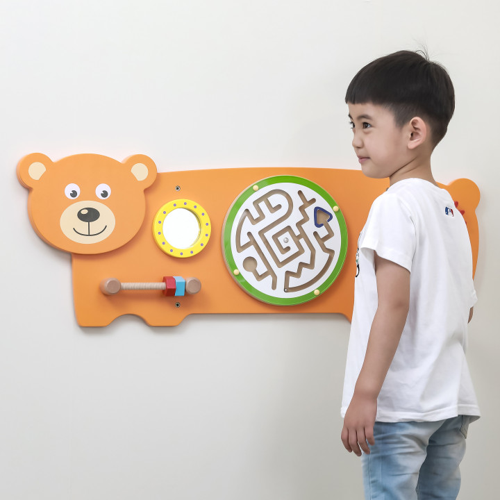 Viga Toys Sensoryczna tablica Manipulacyjna Miś