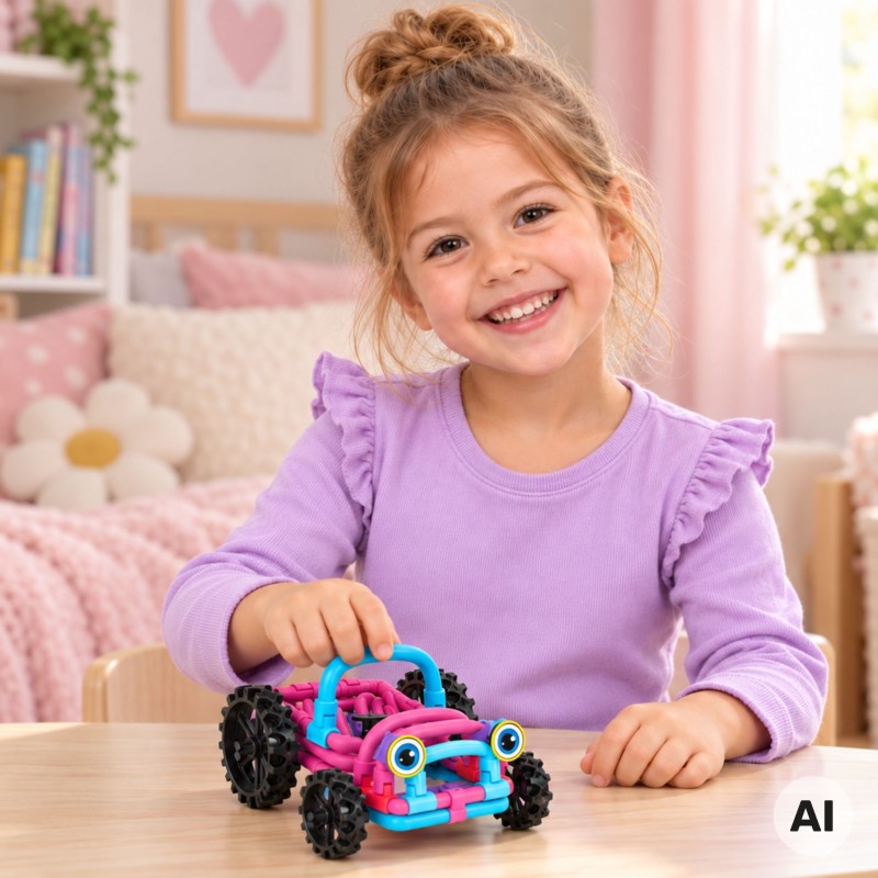 WOOPIE Twist Art Klocki Rurki Konstrukcyjne 3D Auto 44 el.