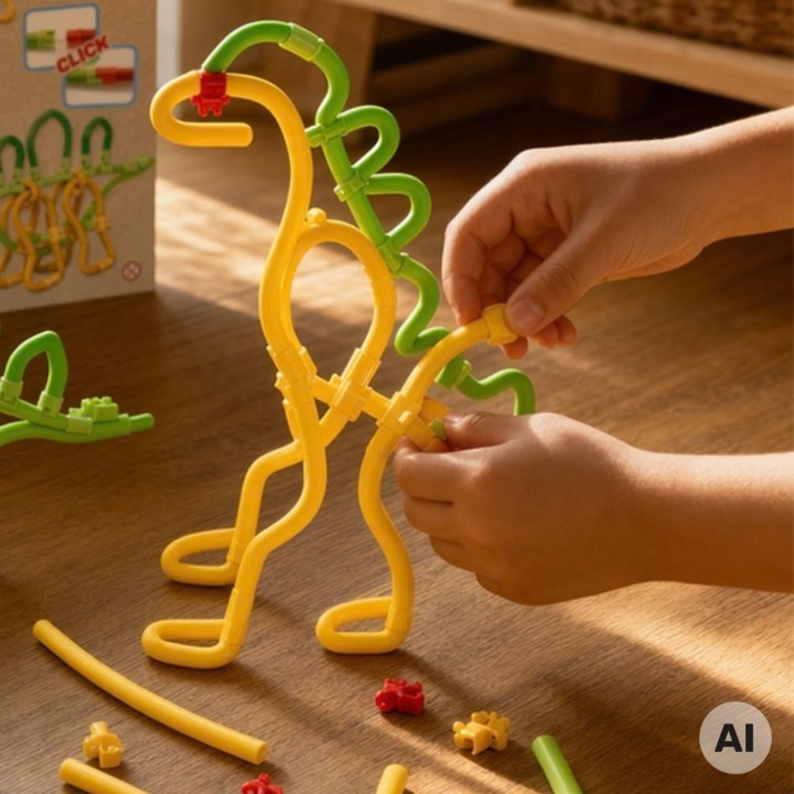 WOOPIE 3D Construction Set 71 Piece Dinosaur Sticks