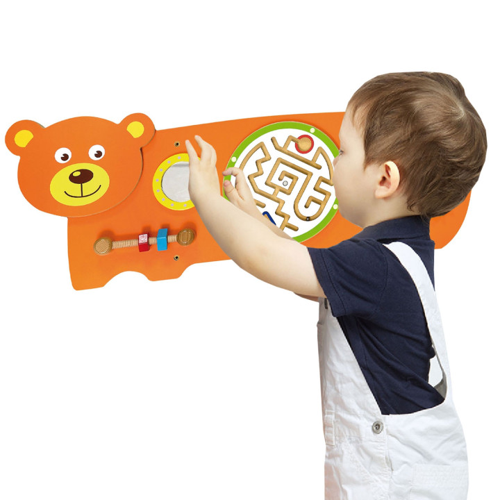 Viga Toys Sensoryczna tablica Manipulacyjna Miś