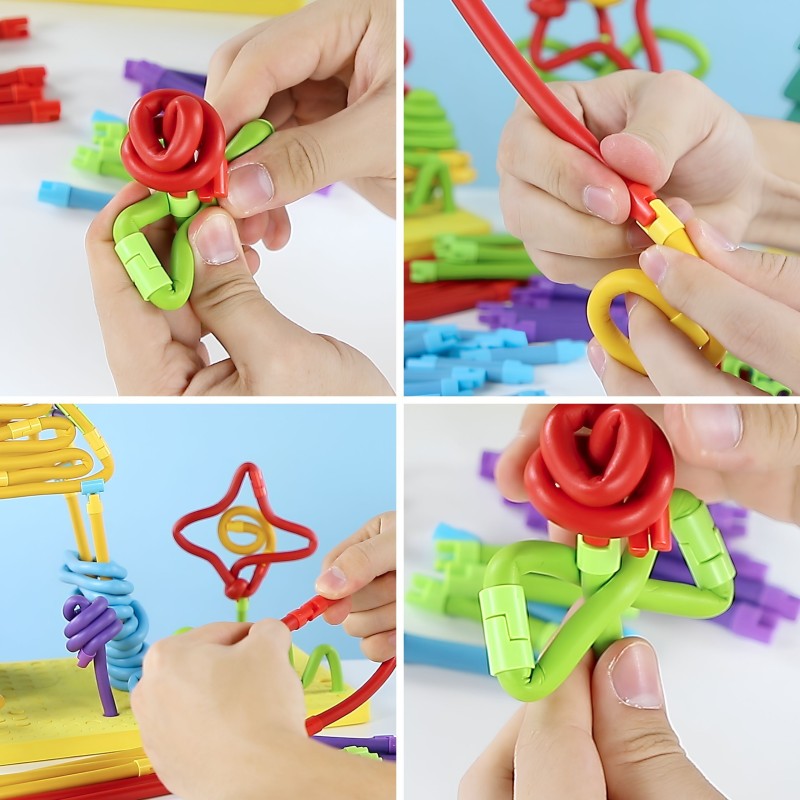 WOOPIE Twist Art Klocki Rurki Konstrukcyjne 3D Zestaw 85 el.
