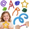 WOOPIE Anti-Stress Sensory Sticks Set of 8, Various Structures