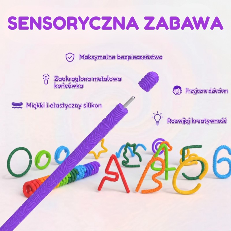 WOOPIE Patyczki Sensoryczne Antystresowe Zestaw 8 el. Różne Struktury