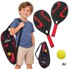 WOOPIE Red Padel Racket Set with Ball and Shuttlecock