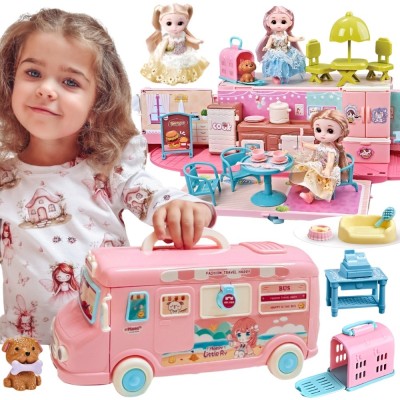 WOOPIE Kamper 2w1 Domek XXL dla Lalek - Zabawka dla Dzieci