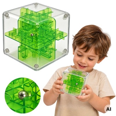 3D Maze Logic Cube 9 cm - Woopie Arcade Game for Children