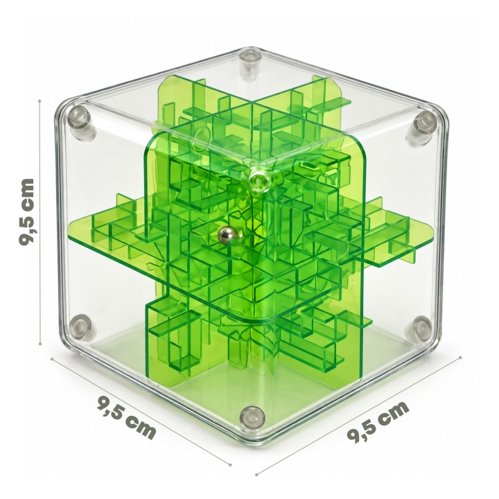 3D Maze Logic Cube 9 cm - Woopie Arcade Game for Children