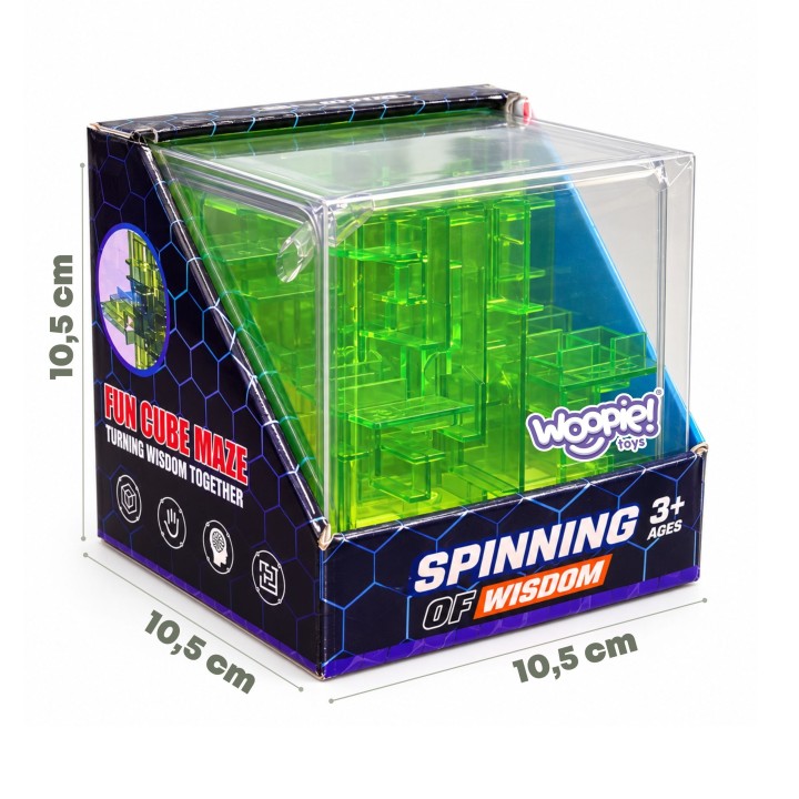 3D Maze Logic Cube 9 cm - Woopie Arcade Game for Children
