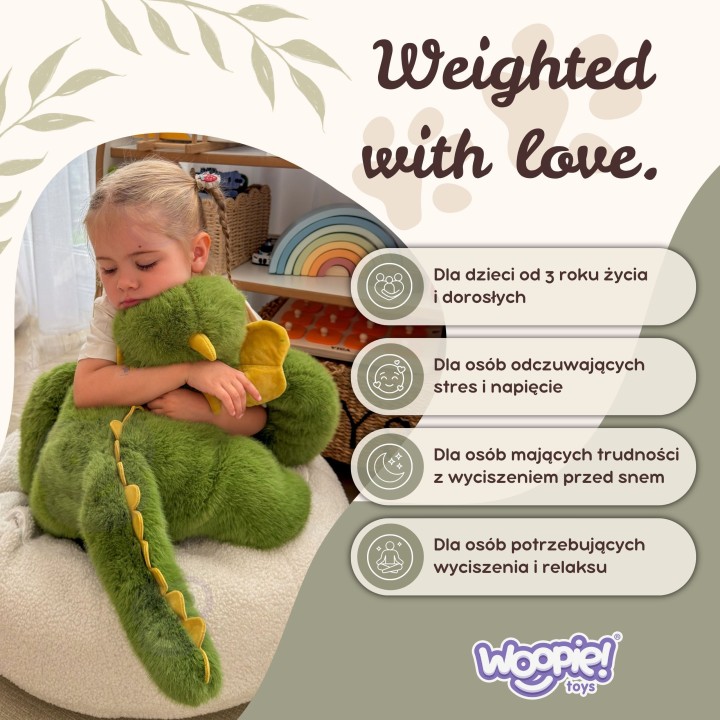 Woopie Weighted Plush Dinosaur Backbao Triceratops 65cm - Hit!