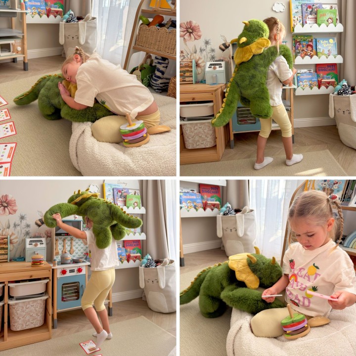 Woopie Weighted Plush Dinosaur Backbao Triceratops 65cm - Hit!