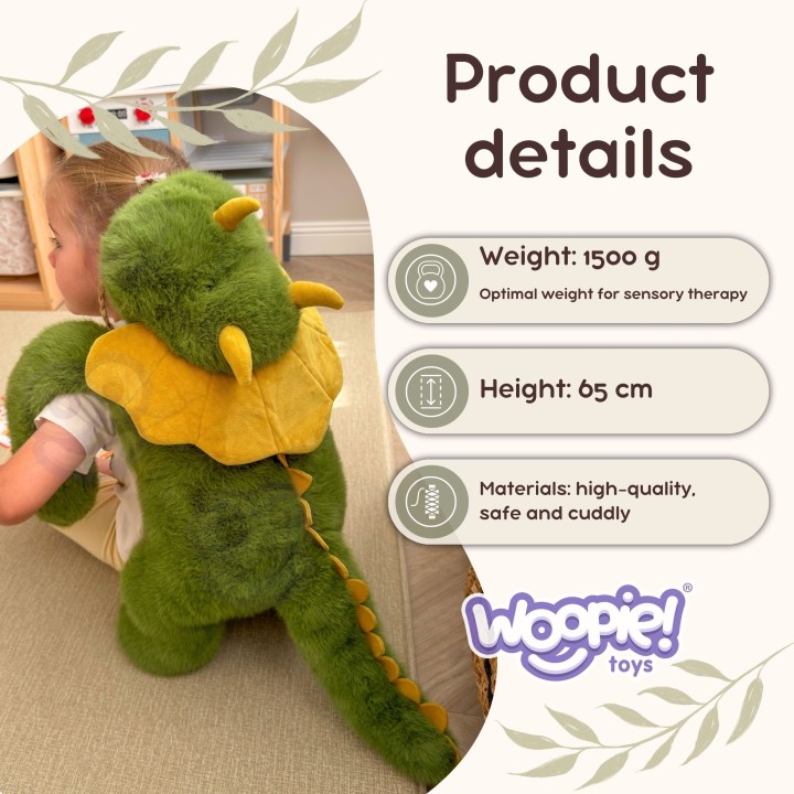 Woopie Pluszak Obciążeniowy Dinozaur Backbao Triceratops 65cm - Hit!