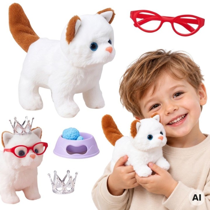 Interactive Plush Kitten with Accessories Woopie - Sound
