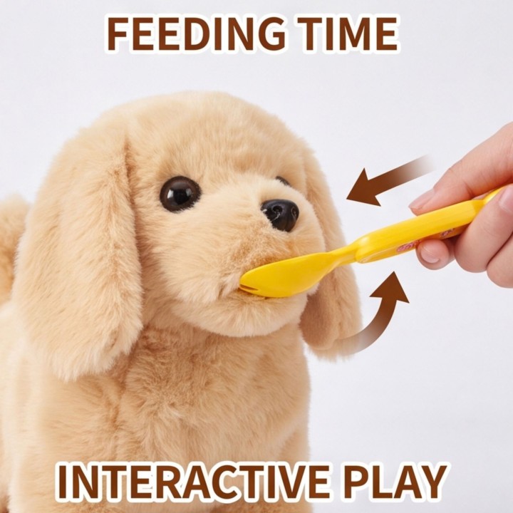 Woopie Interactive Plush Dog on a Leash with Accessories