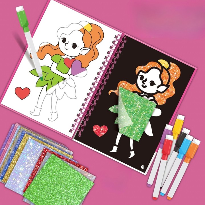 Princess Woopie Foil Coloring Page Art Set