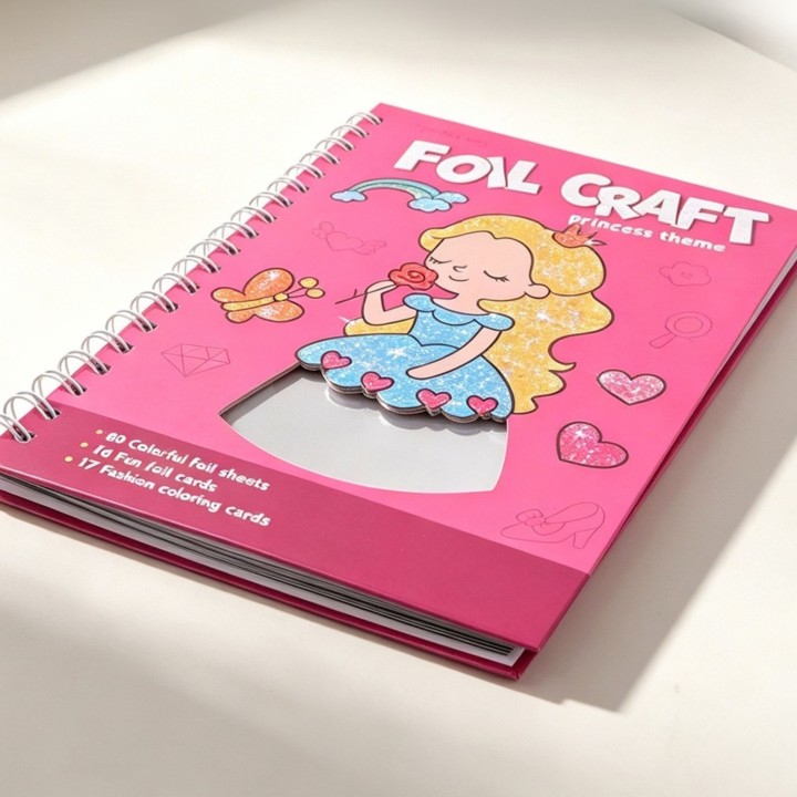 Princess Woopie Foil Coloring Page Art Set